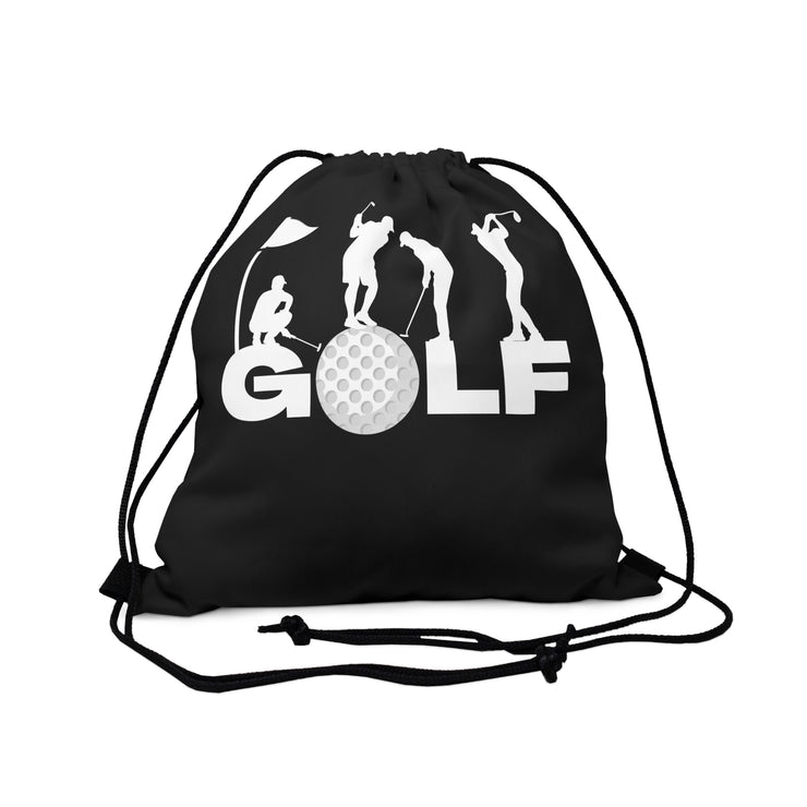 Golf Outdoor Drawstring Bag black