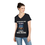 1692 Salem Witch Hunt is today's Cancel Culture V-Neck T-Shirt