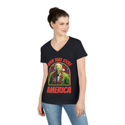 Biden that stole America V-neck Women's tee