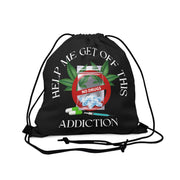 Help me get off this addiction drugs Outdoor Drawstring Bag black