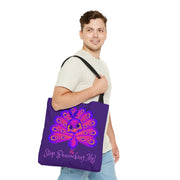 Stop Peacocking Me purple Tote Bag