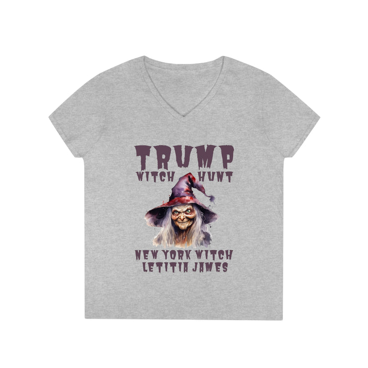 Trump witch hunt New York Witch Letitia James V-Neck T-Shirt