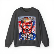 Happy MAGA 2024 flag blue Heavy Blend™ Crewneck Sweatshirt Unisex