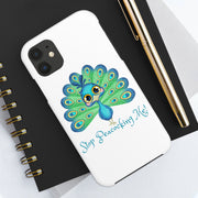 Stop Peacocking Me white tough Phone Cases green