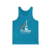 Trump Music Station playing in 2024 unisex Jersey Tank