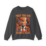 Pray for our Orange Jesus Blend™ Crewneck Sweatshirt Unisex