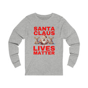 Santa Claus Lives Matter Christmas Red unisex Jersey Long Sleeve Tee