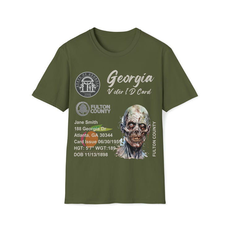 Registered Georgia Voter ID Unisex Softstyle T-Shirt