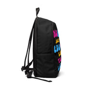 No hate just educate show teach listen unisex Fabric Backpack