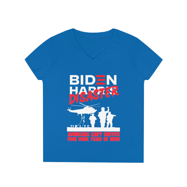 Biden Disaster V-Neck T-Shirt