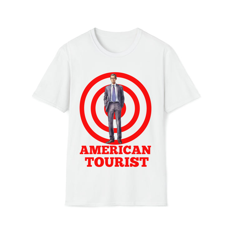 American Tourist Man worth a billon dollars Unisex Softstyle T-Shirt