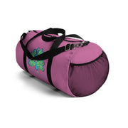 Stop peacocking me light pink duffel bag