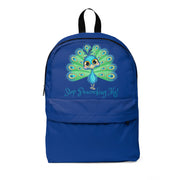 Stop Peacocking Me! Green blue  unisex Classic Backpack