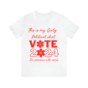 This is my Girly political vote 2024 for someone who cares shirt Jersey Short Sleeve Tee