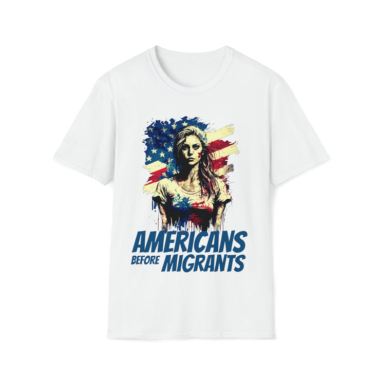 Americans before migrants Soft style T-Shirt