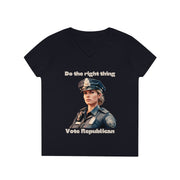 Do the right thing Vote Republican V-Neck T-Shirt