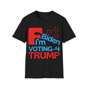 F Biden I'm voting for Trump Unisex Softstyle T-Shirt