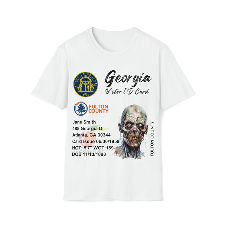 Registered Georgia Voter ID Unisex Softstyle T-Shirt