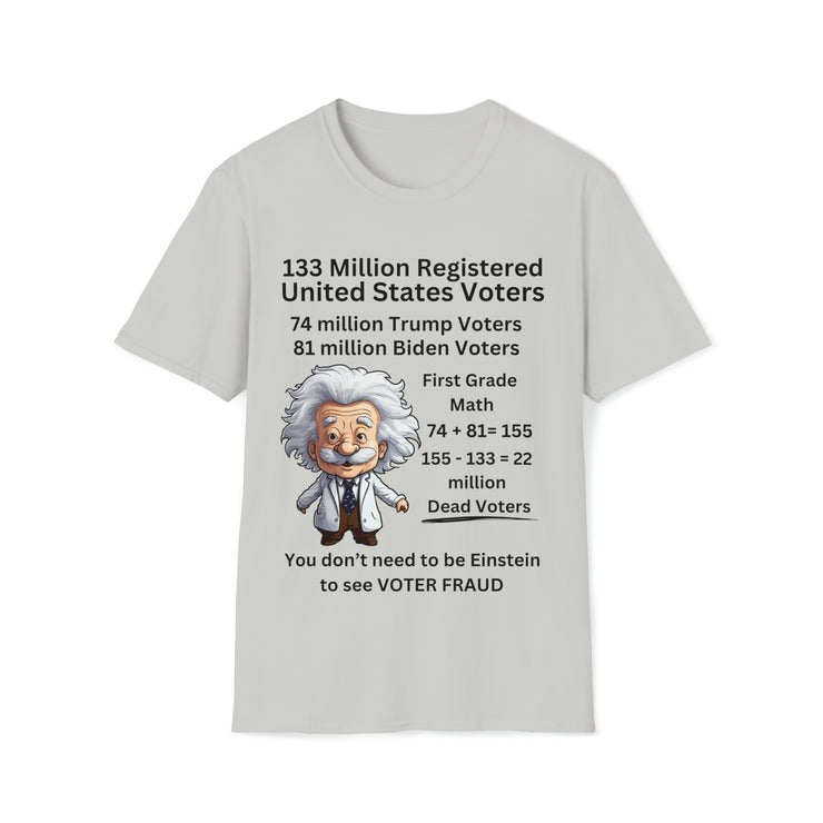 First Grade Math 133 million voters Unisex Softstyle T-Shirt