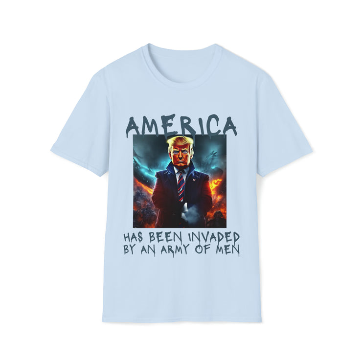 America has been invaded by an Army of Men blue Soft style T-Shirt