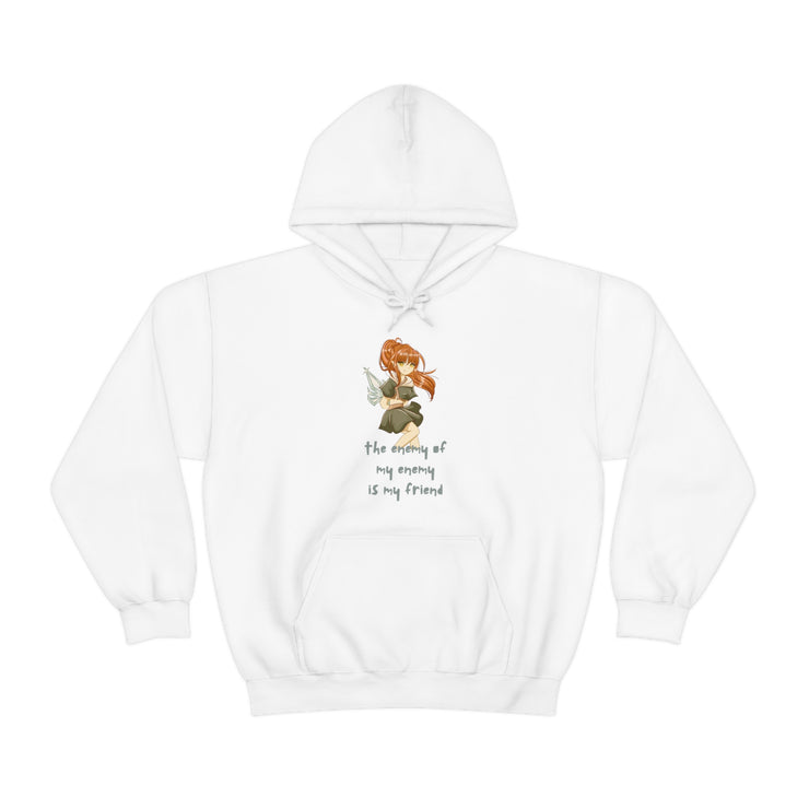 The enemy of my enemy is my friend Heavy Blend™ Hooded Sweatshirt