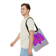 Stop Peacocking Me purple silver Tote Bag