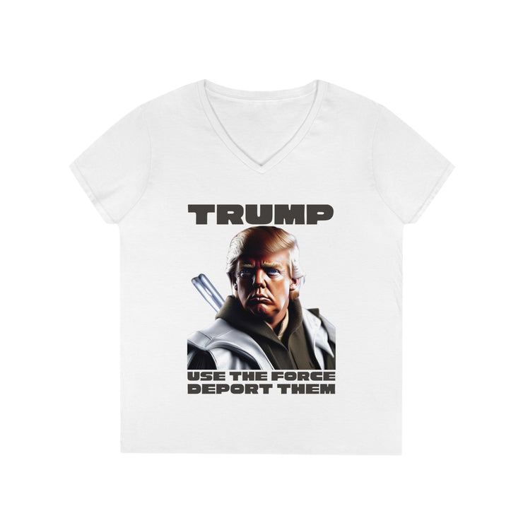 Trump use the force deport them V-Neck T-Shirt