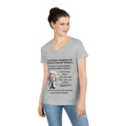 First Grade Math 133 million voters ladies' V-Neck T-Shirt