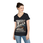 Our Problem Homelessness grey V-Neck T-Shirt