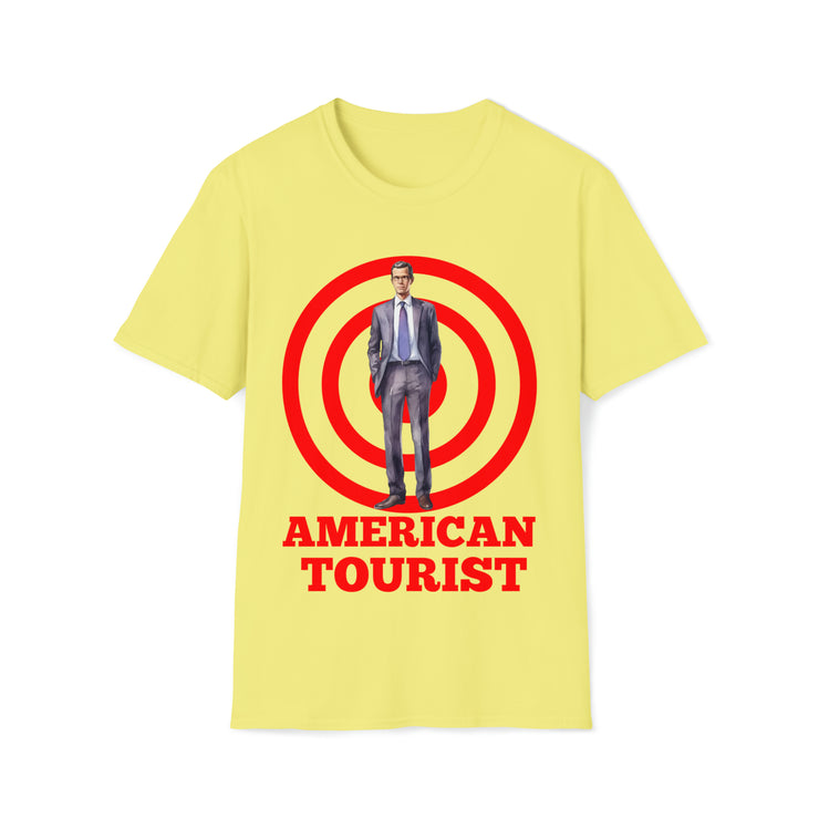 American Tourist Man worth a billon dollars Unisex Softstyle T-Shirt