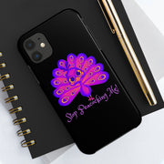 Stop Peacocking Me black/purple tough Phone Cases