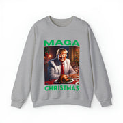 MAGA Christmas Green Heavy Blend™ Crewneck Sweatshirt Unisex