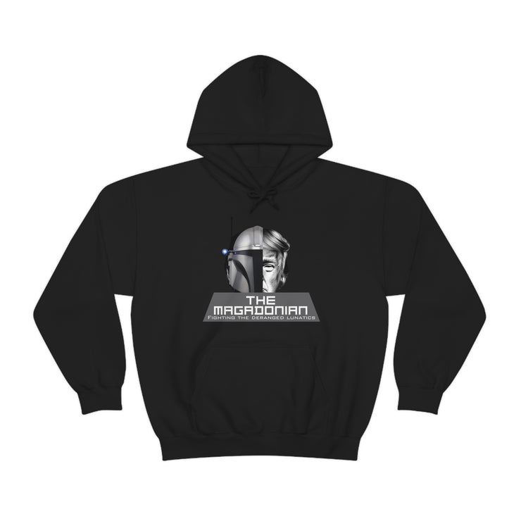 The Magadonian fighting the deranged lunatics Heavy Blend™ Hooded Sweatshirt