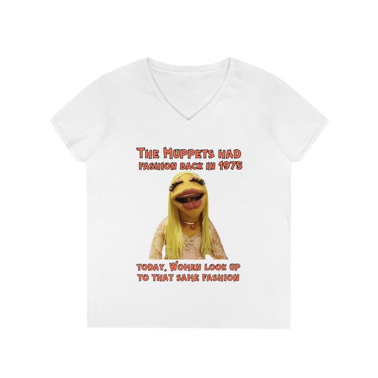 The Muppets had fashion back in 1975 V-neck Women&