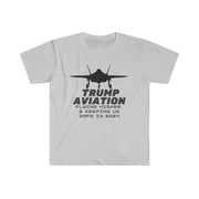 Trump Aviation Flying higher and keeping us safe in 2024 Unisex Softstyle T-Shirt