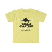 Trump Aviation Flying higher and keeping us safe in 2024 Unisex Softstyle T-Shirt