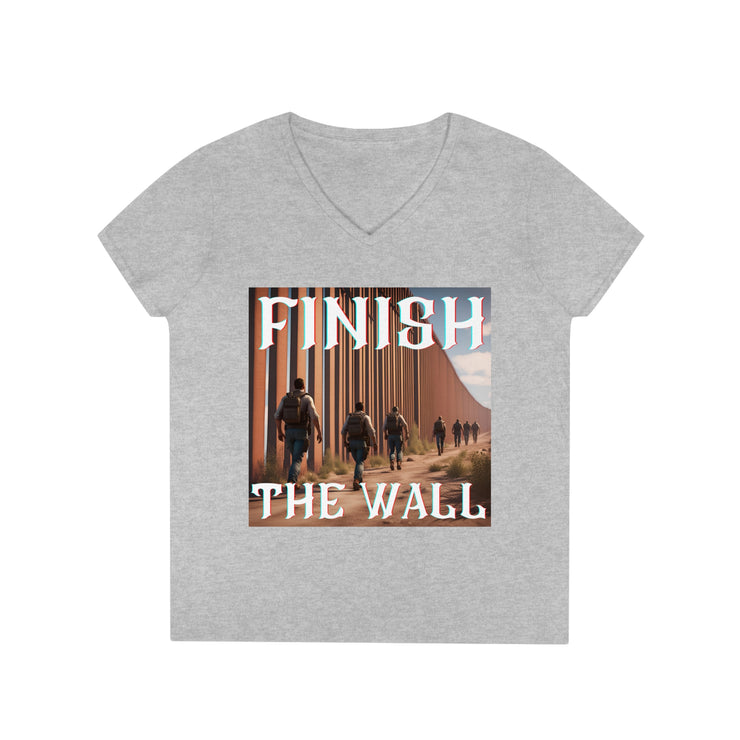 Finish the wall V-Neck T-Shirt