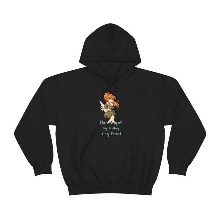 The enemy of my enemy is my friend Heavy Blend™ Hooded Sweatshirt