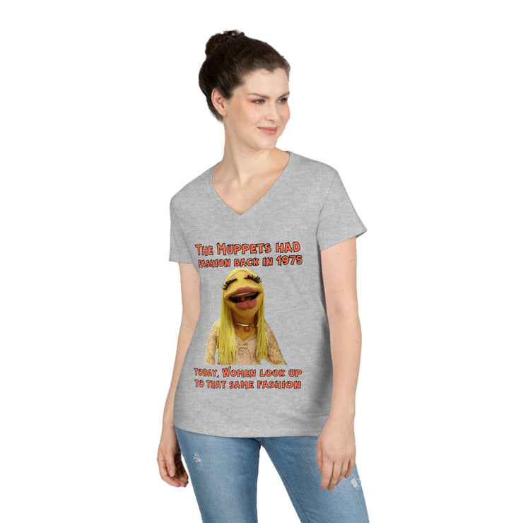 The Muppets had fashion back in 1975 V-neck Women&