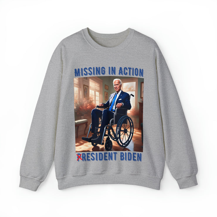 Missing in action resident Biden Heavy Blend™ Crewneck Sweatshirt Unisex