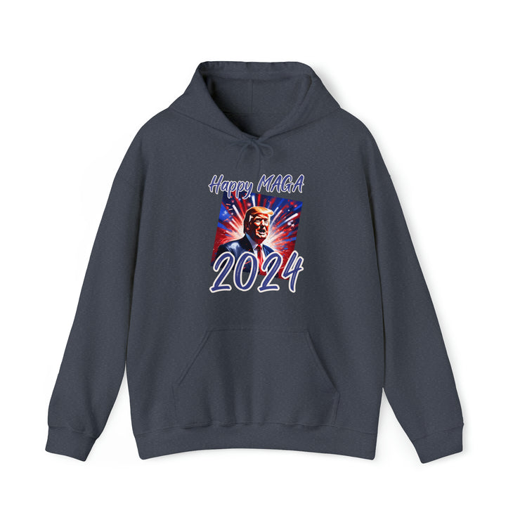 Happy Maga 2024 Blue Heavy Blend™ Hooded Sweatshirt Unisex