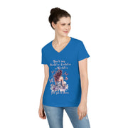 Don't say should've, could've, would've, Just get it done ladies' V-Neck T-Shirt