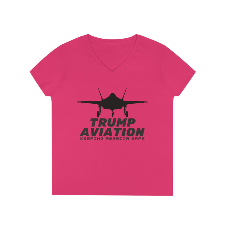 Trump Aviation Keeping America Safe V-Neck T-Shirt