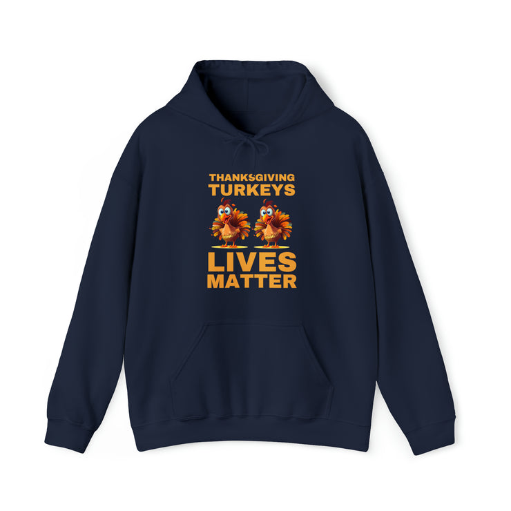 Thanksgiving Turkeys Lives Matter unisex Heavy Blend™ Hooded Sweatshirt