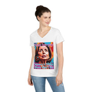 Make her pay for January 6 hoax videos don't lie V-neck Women's tee