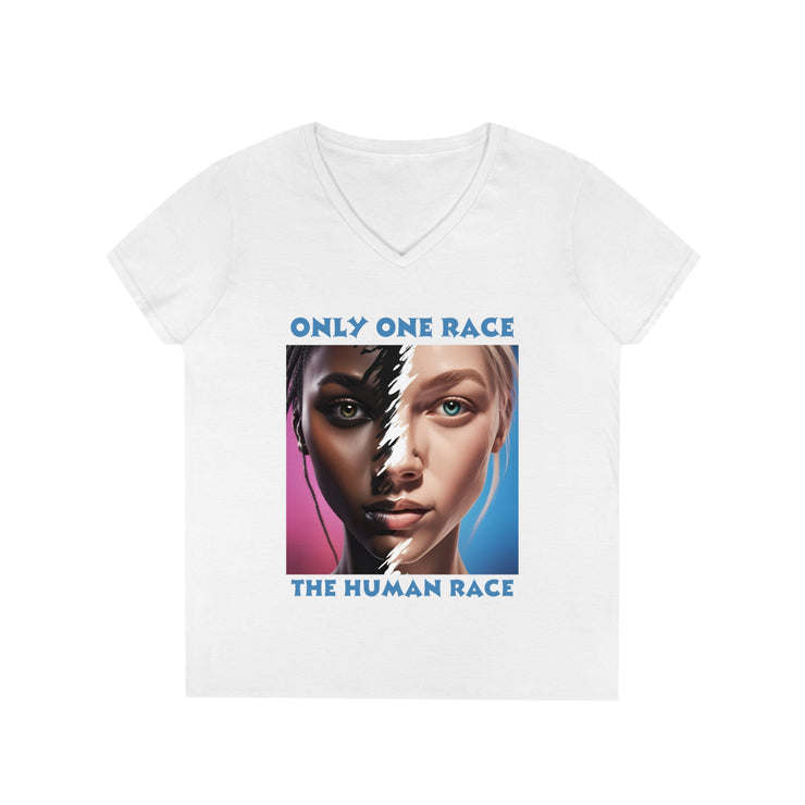 Only one race the human race V-Neck T-Shirt