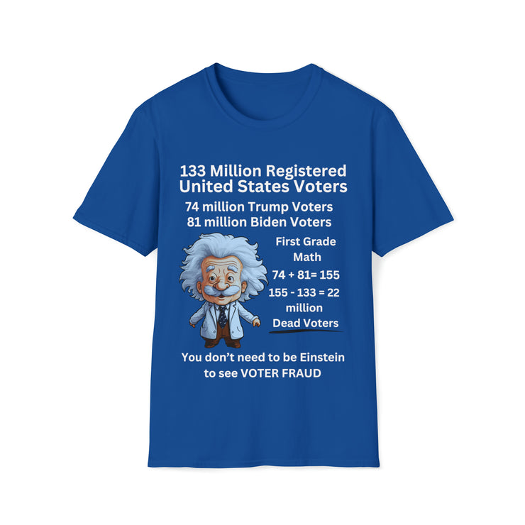 First Grade Math 133 million voters Unisex Softstyle T-Shirt