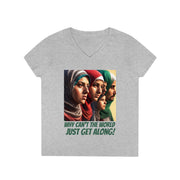 Why can't the world just get along middle east V-Neck T-Shirt