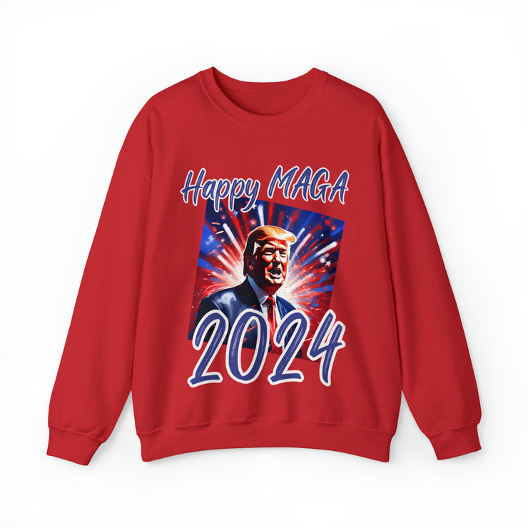 Happy MAGA 2024 Blue Heavy Blend™ Crewneck Sweatshirt Unisex