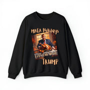 MAGA Holidays Let's talk about Trump Heavy Blend™ Crewneck Sweatshirt